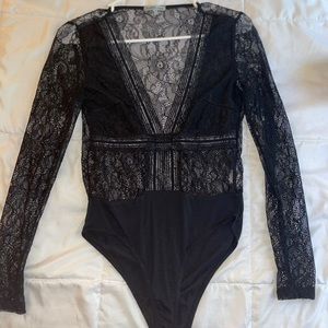 SEXY black lace body suit